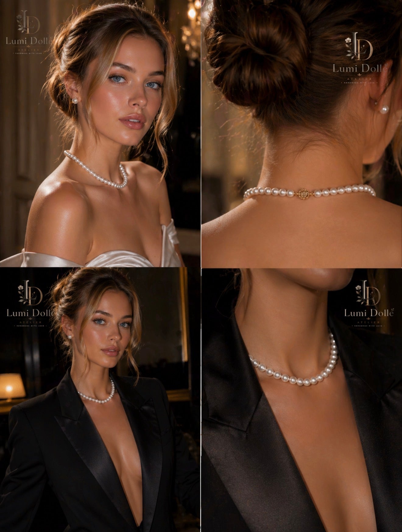 Magnetic Clasp Pearl Necklace – South Australian Mother-of-Pearl, 1-Second Wear