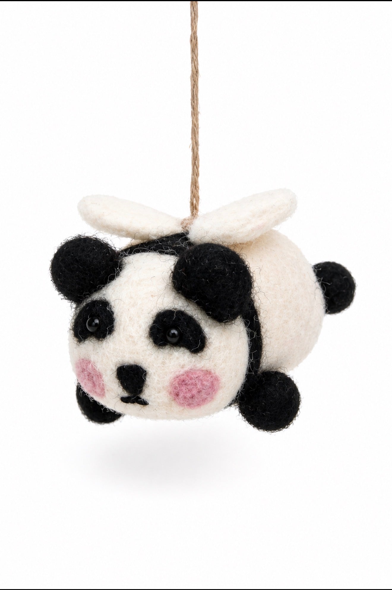 Flying Panda Handmade Felt Hanging Decoration