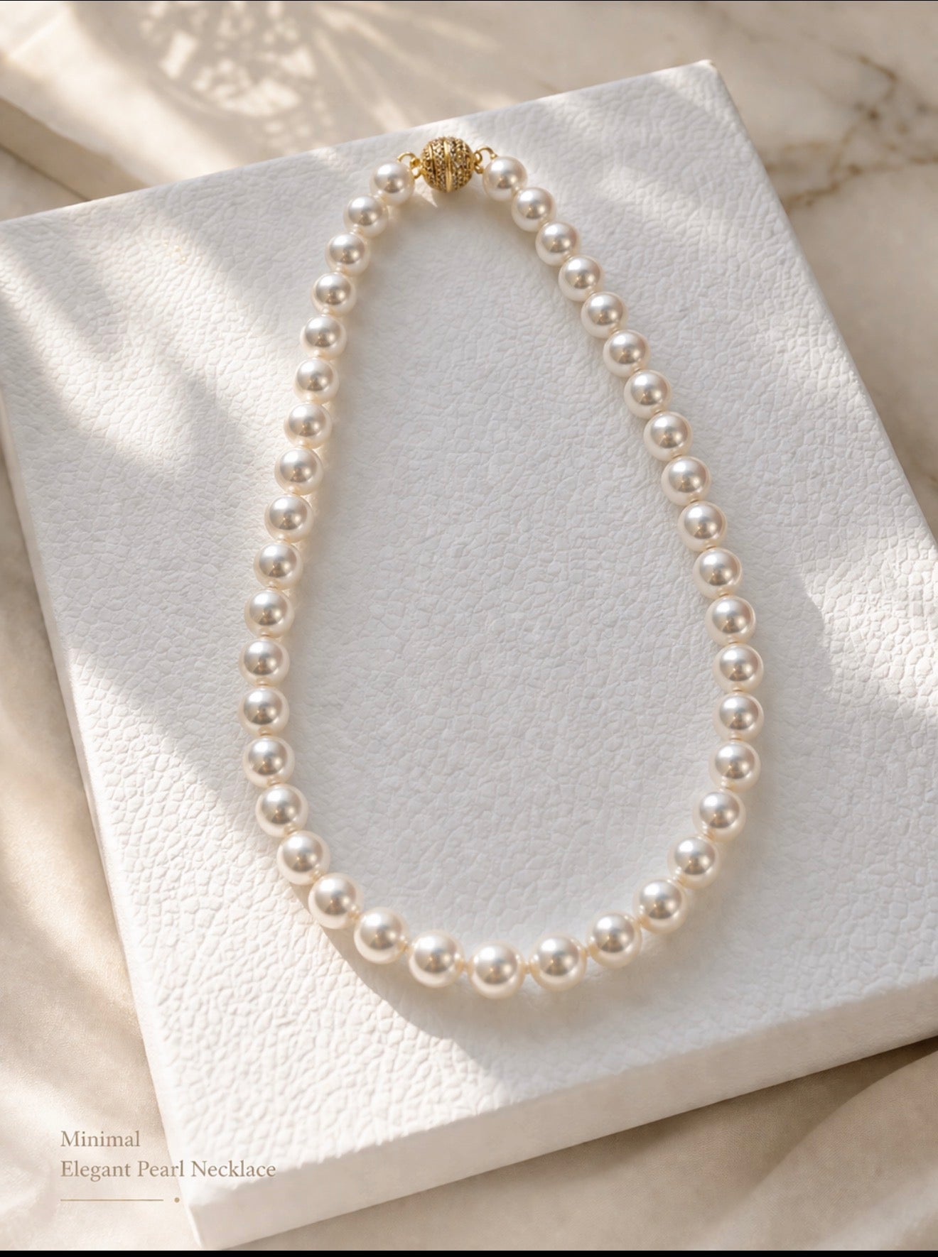 Magnetic Clasp Pearl Necklace – South Australian Mother-of-Pearl, 1-Second Wear